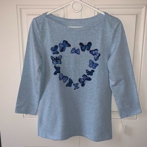 Talbots Boatneck 3/4 sleeve tee